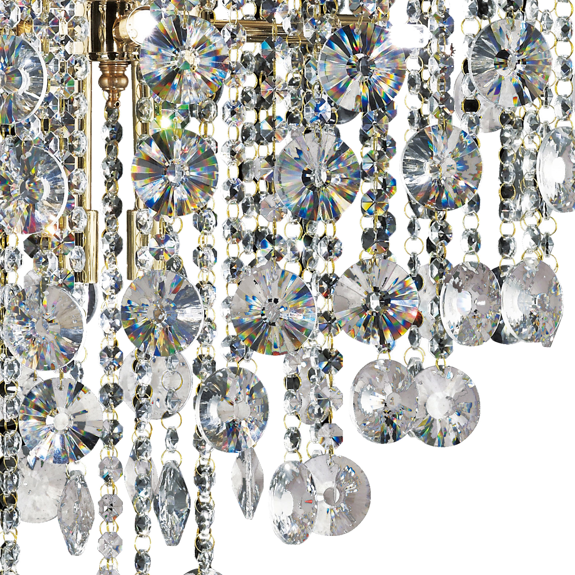 Rosina Crystal Ceiling Lights Diyas Multi Arm Crystal Fittings